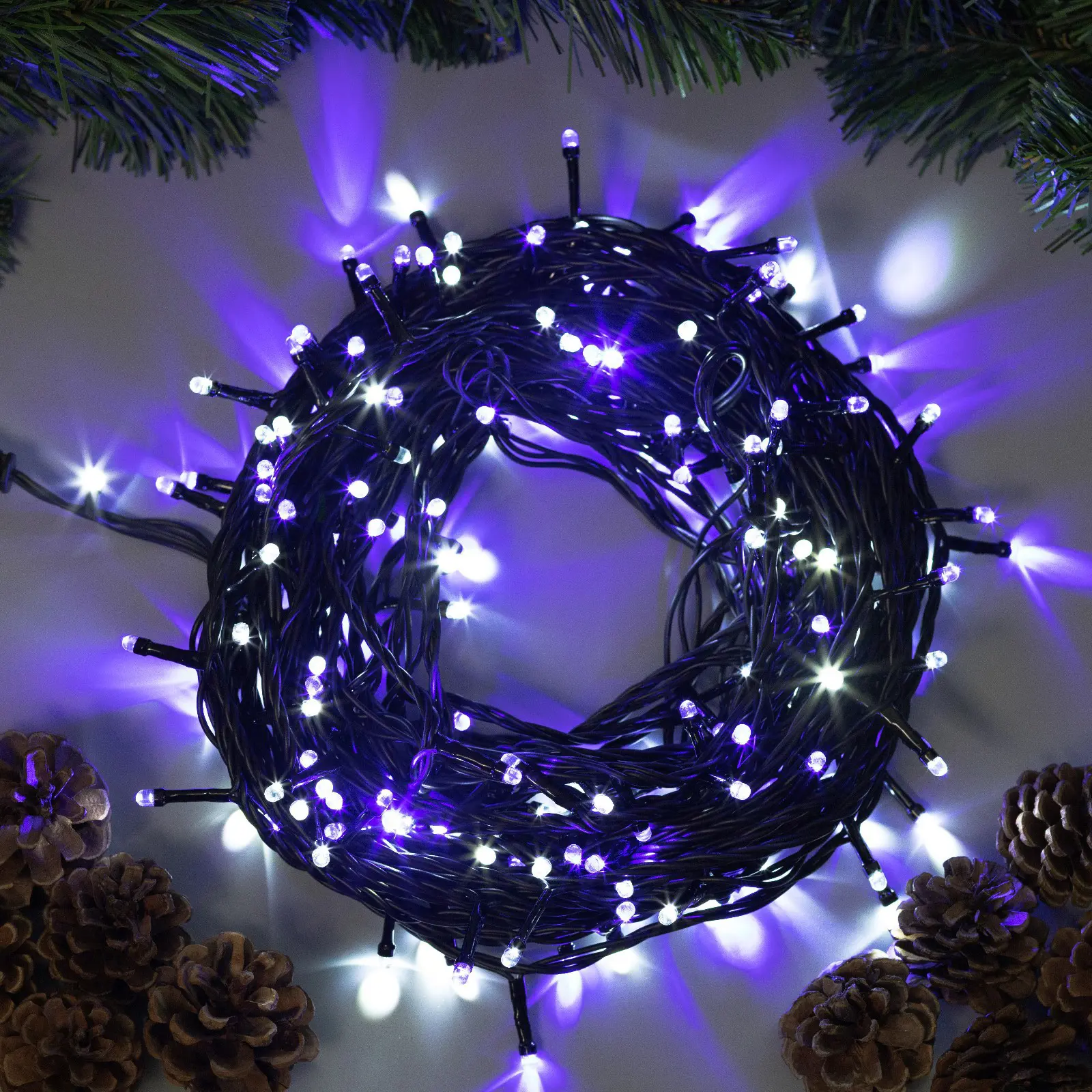 Изображение товара Электрогирлянда универсальная Luazon lighting 1080004 гирлянда 20 м 200 ламп прозрачный 1 режим работы