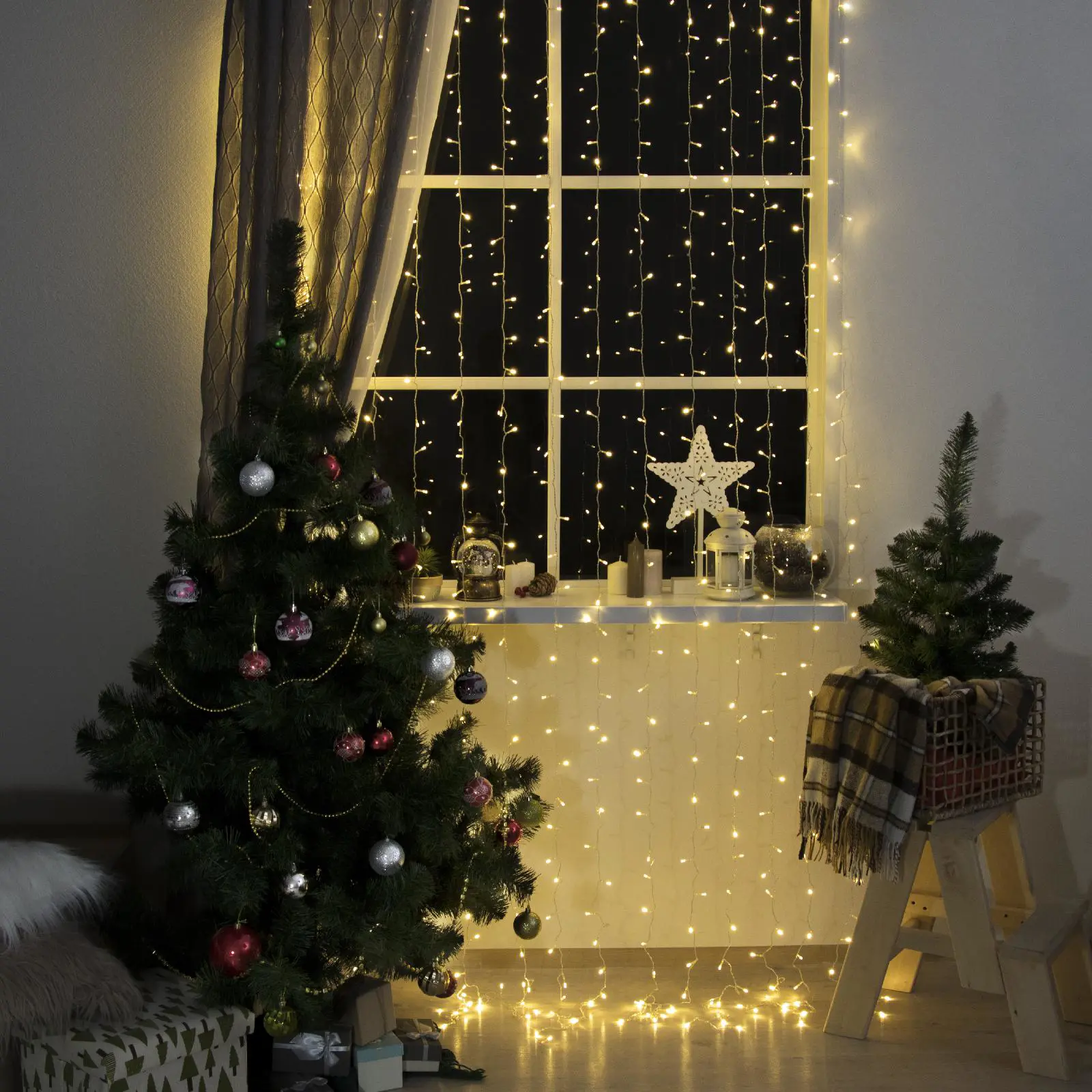 Изображение товара Электрогирлянда комнатная Luazon lighting занавес 2x2 м 720 ламп теплый белый (желтый) 8 режимов работы
