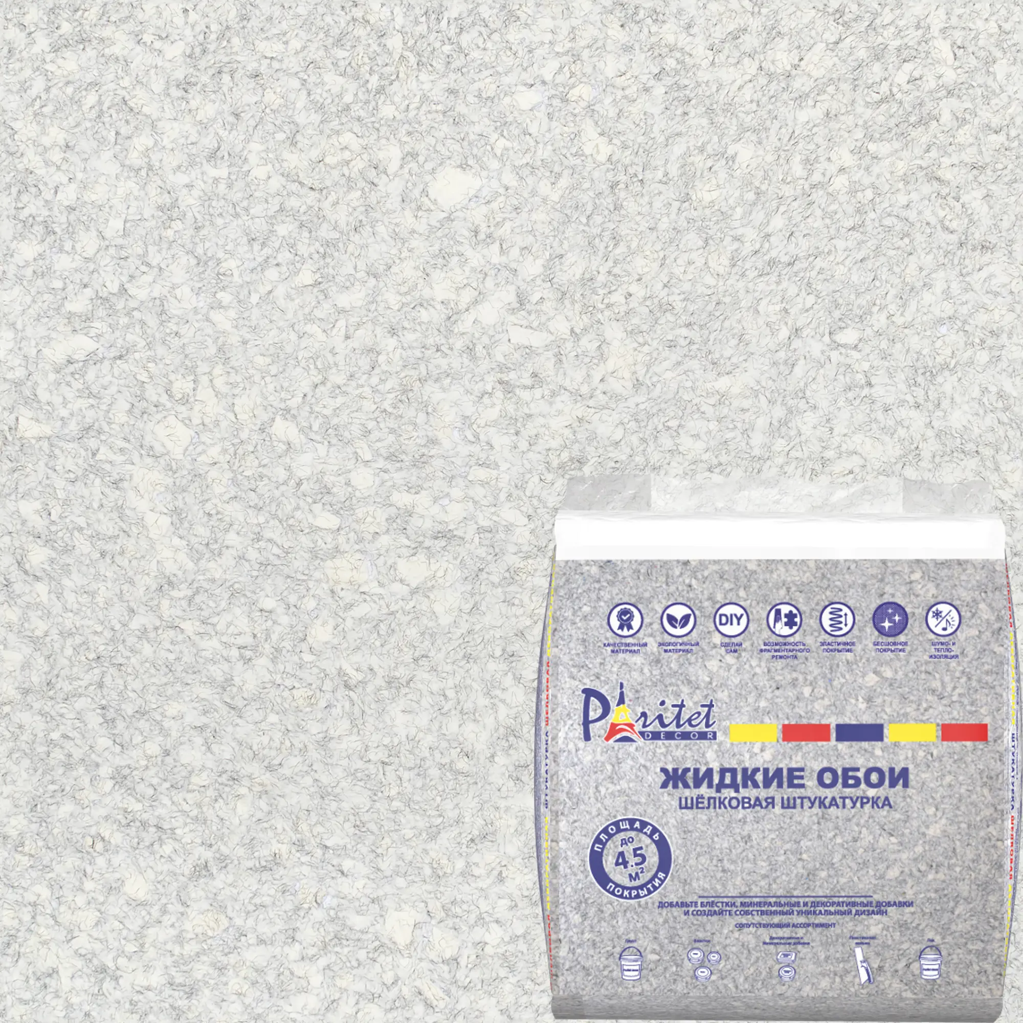 Изображение товара Жидкие обои Paritet Текстурное покрытие кварцевый 0.9 кг