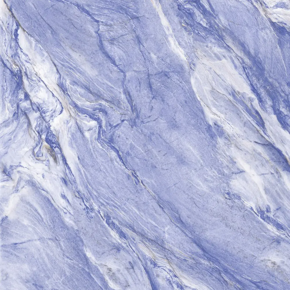 Изображение товара Керамическая напольная плитка Тянь-Шань Нимфа 45x45 см мрамор синяя матовая
