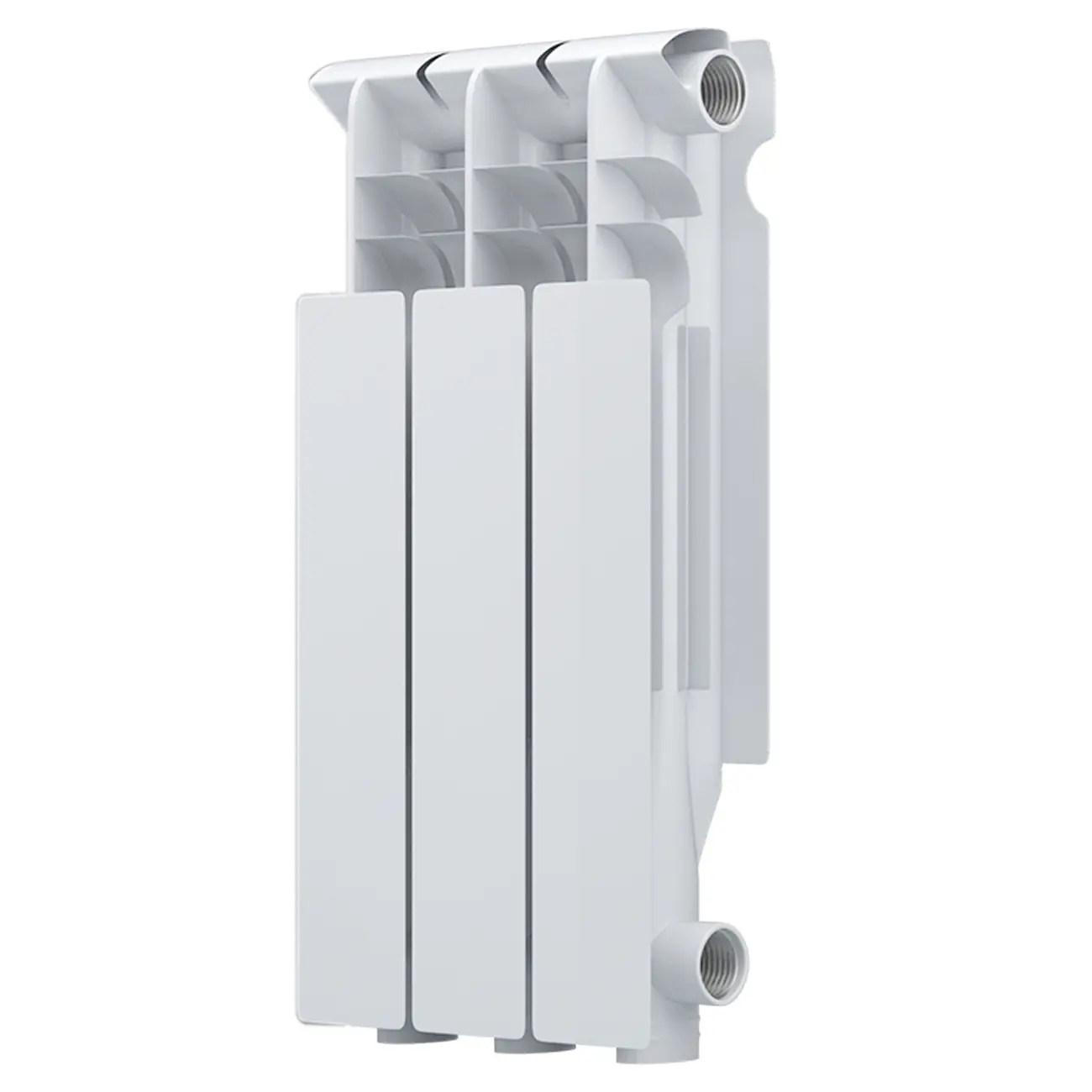 Изображение товара Радиатор секционный Equation Aluminium 500/96 3 секции боковое подключение алюминий белый