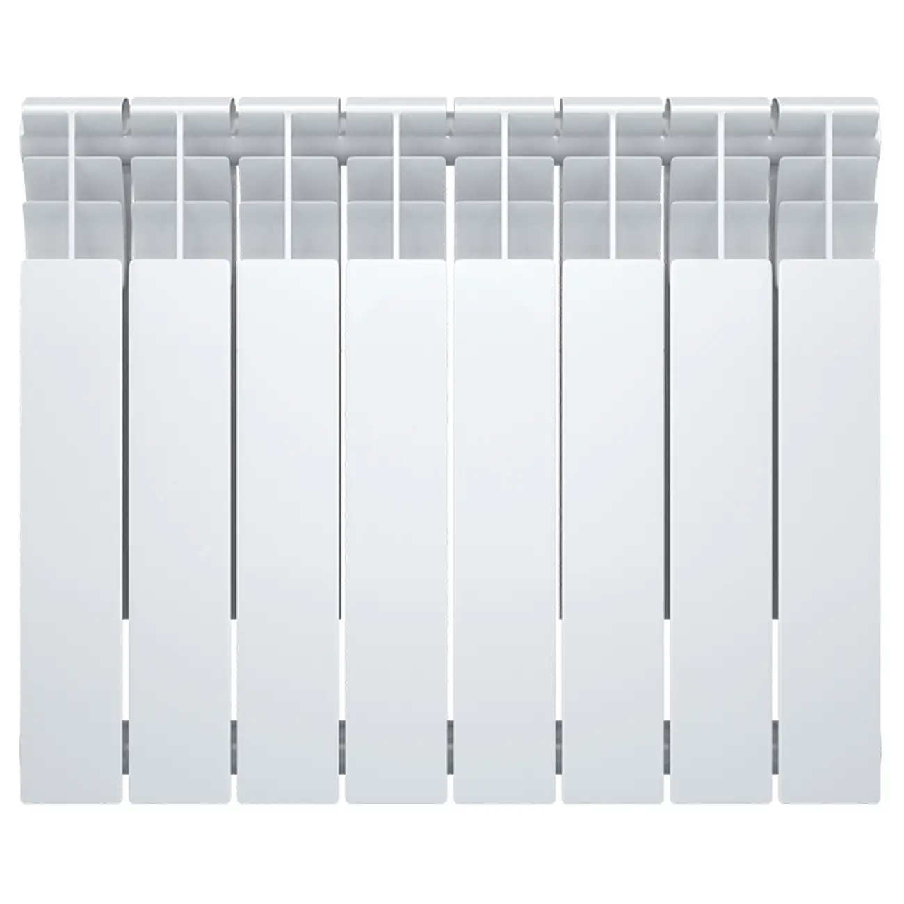 Изображение товара Радиатор секционный Oasis Bimetal 500/80 8 секций боковое подключение биметалл белый