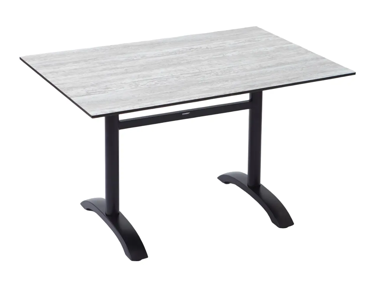 Изображение товара Нераздвижной садовый стол складной Konway Clark 120 см x 80 см x 75 см сталь цвет бежевый