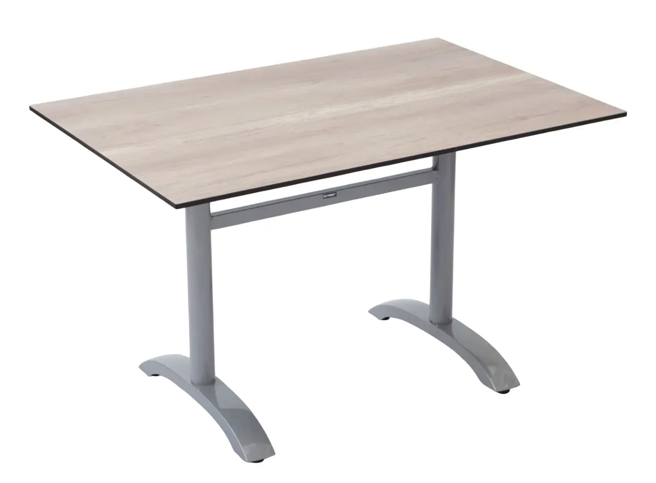 Изображение товара Нераздвижной садовый стол складной Konway Clark 120 см x 80 см x 75 см сталь коричневый