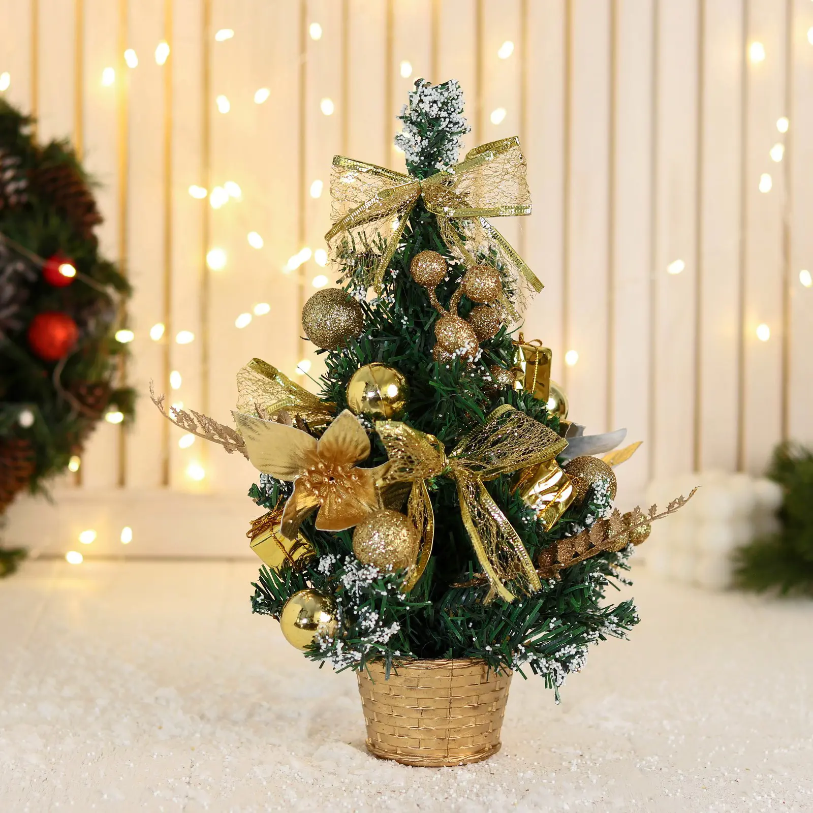 Изображение товара Ель новогодняя искусственная Зимнее волшебство Праздничная заснеженная 27 см