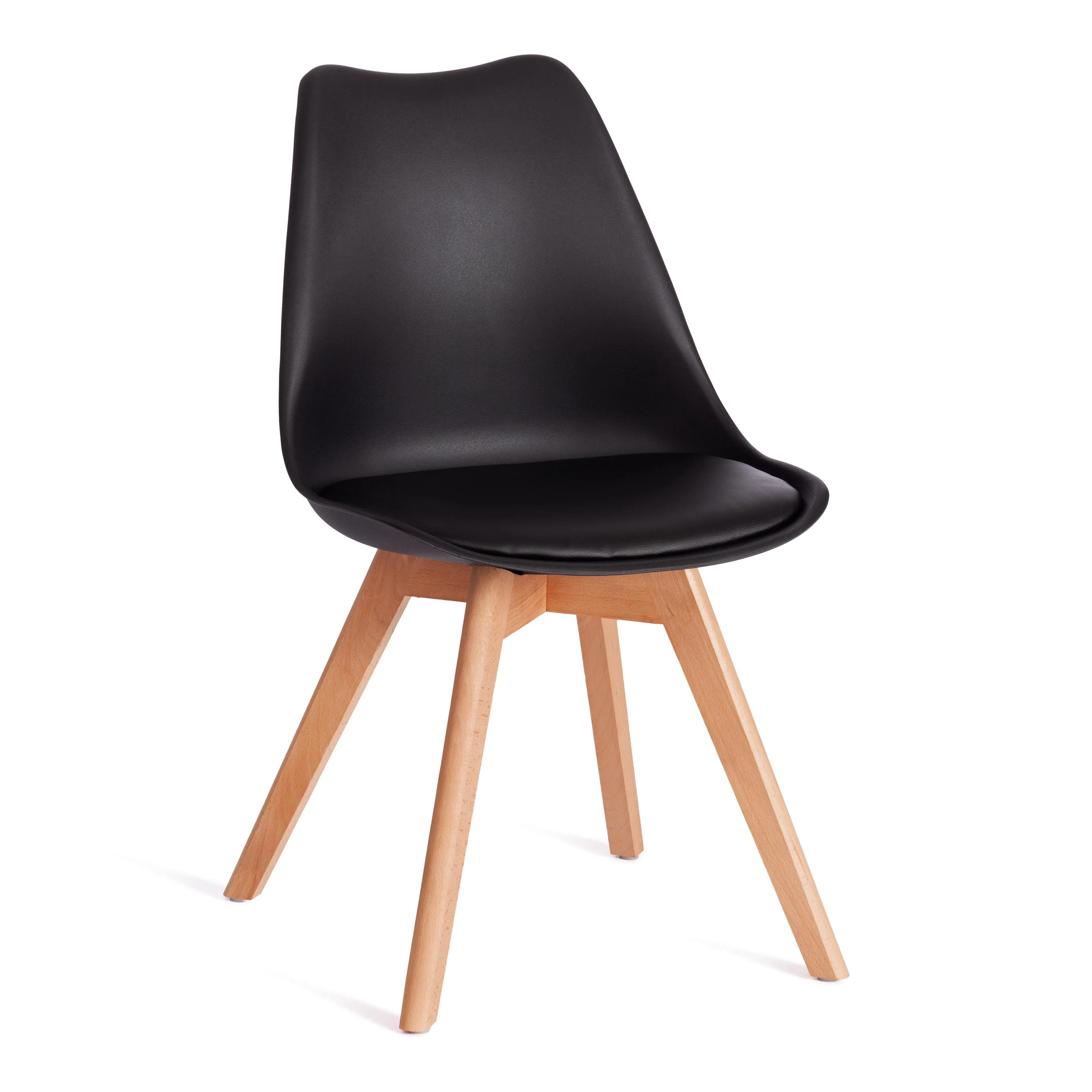 Изображение товара Стул Tetchair Tulip 80x55x47.5 см искусственная кожа цвет черный