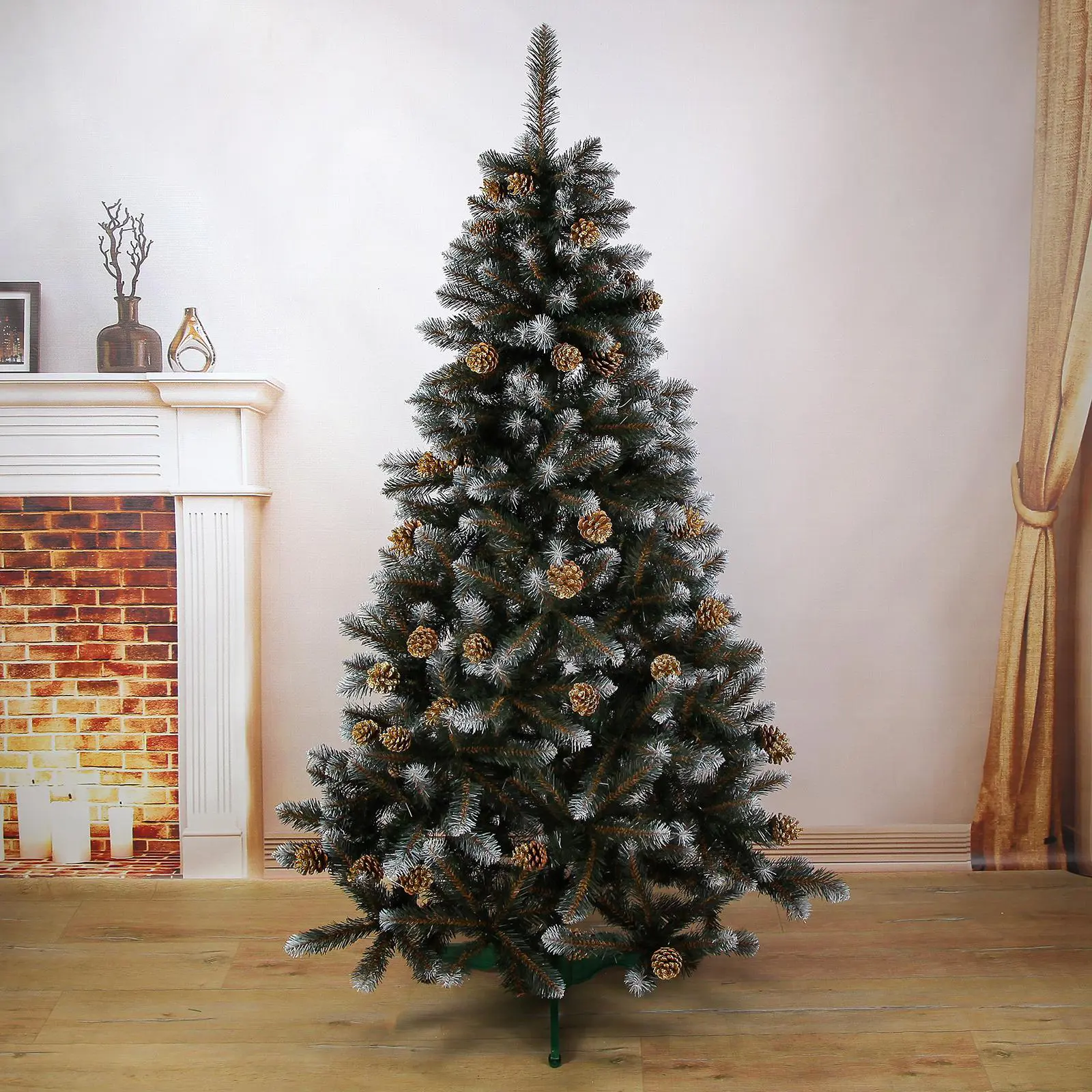 Изображение товара Ель новогодняя искусственная Max christmas 4476063 Элитная золото 180 см x 110 см