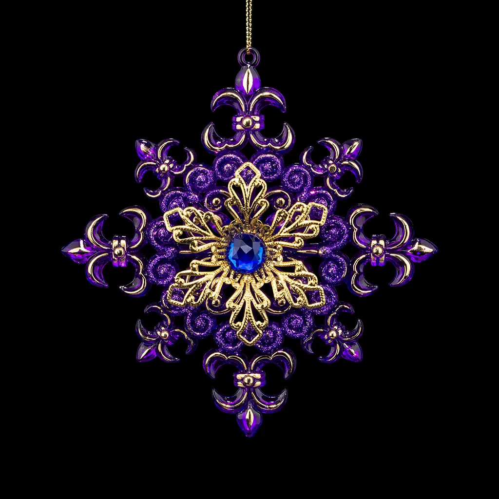 Изображение товара Елочная игрушка Снежинка чарующий восток Erichkrause decor 58928 66 см х 23 см фиолетовый