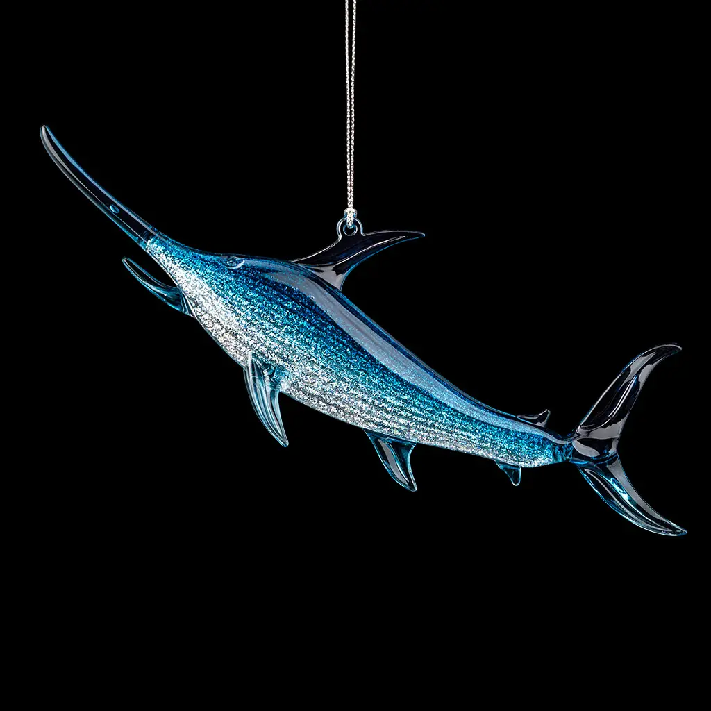Изображение товара Елочная игрушка Рыба-меч Erichkrause decor 58939 44 см х 42 см синий