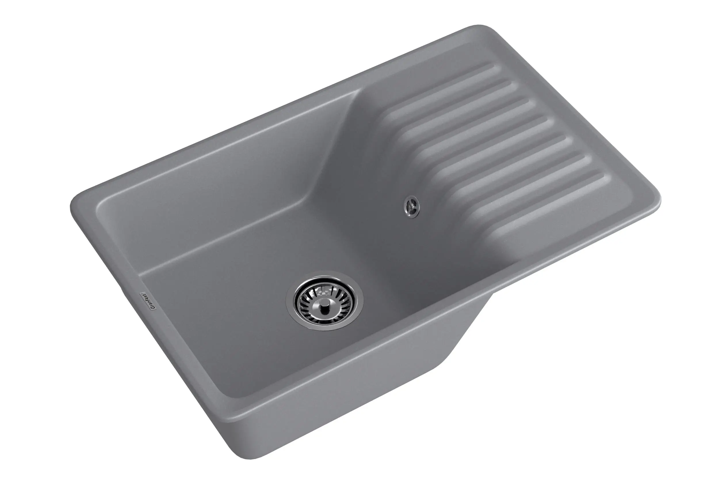 Изображение товара Врезная мойка Granfest Quarz 72 47.5x75.2x17.8 см кварц цвет темно-серый