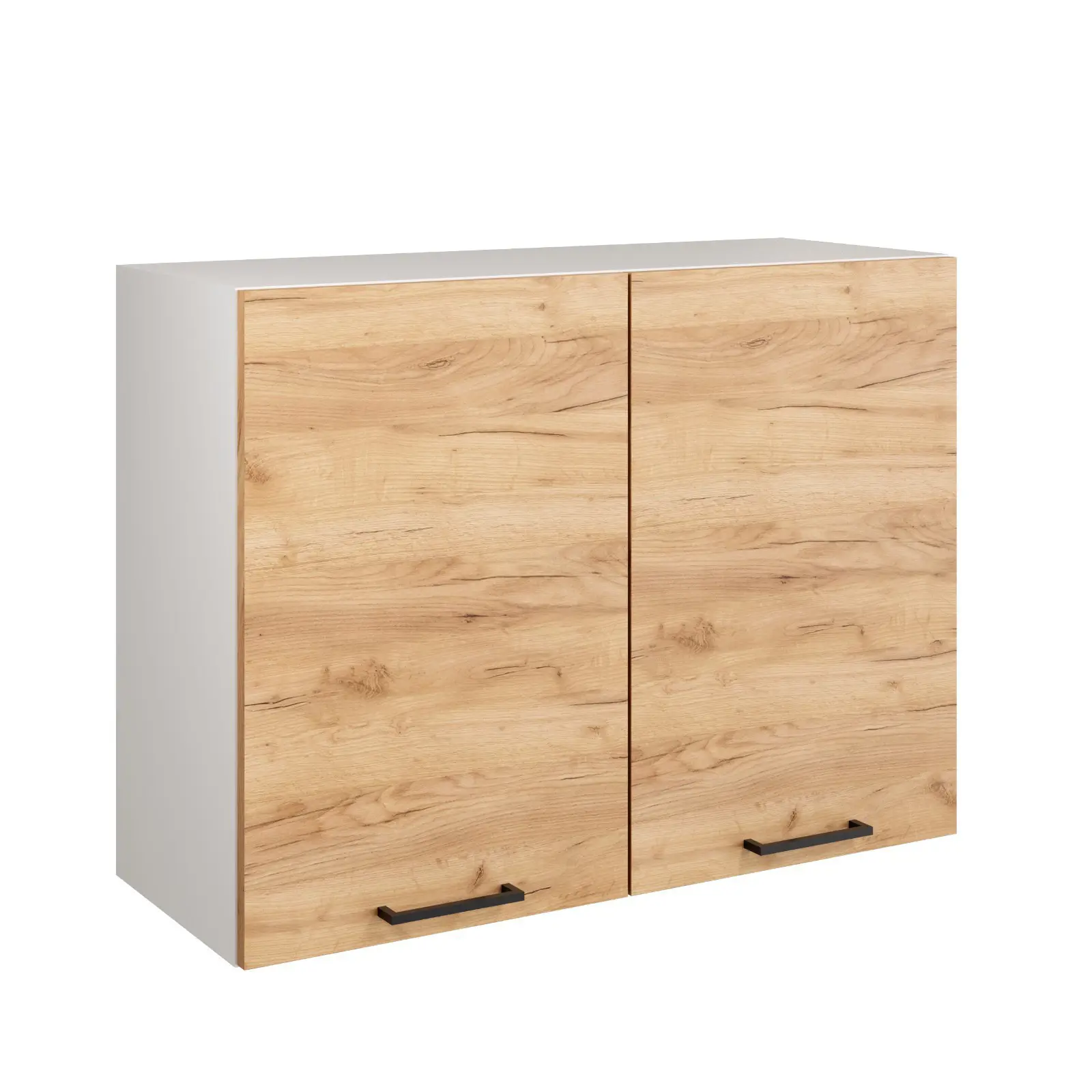 Изображение товара Навесной шкаф Клик мебель Симпл 80x60x30 см ЛДСП цвет дуб крафт золотой/белый