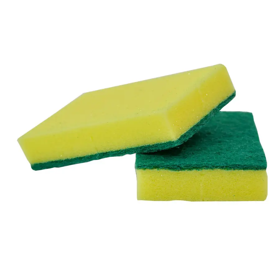 Изображение товара Губка для мытья посуды Pol` hop 930036 цвет зелено-желтый 2 шт