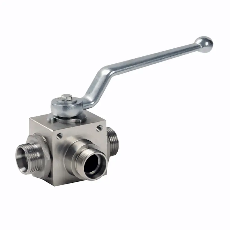 Изображение товара Трёхходовой гидравлический шаровой кран Titan Lock DN 4 из стали для высокого давления