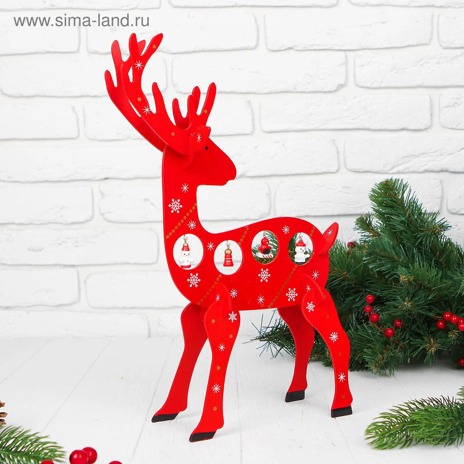 Изображение товара Новогодний Сувенир Лесная Мастерская Олень. с подвесами