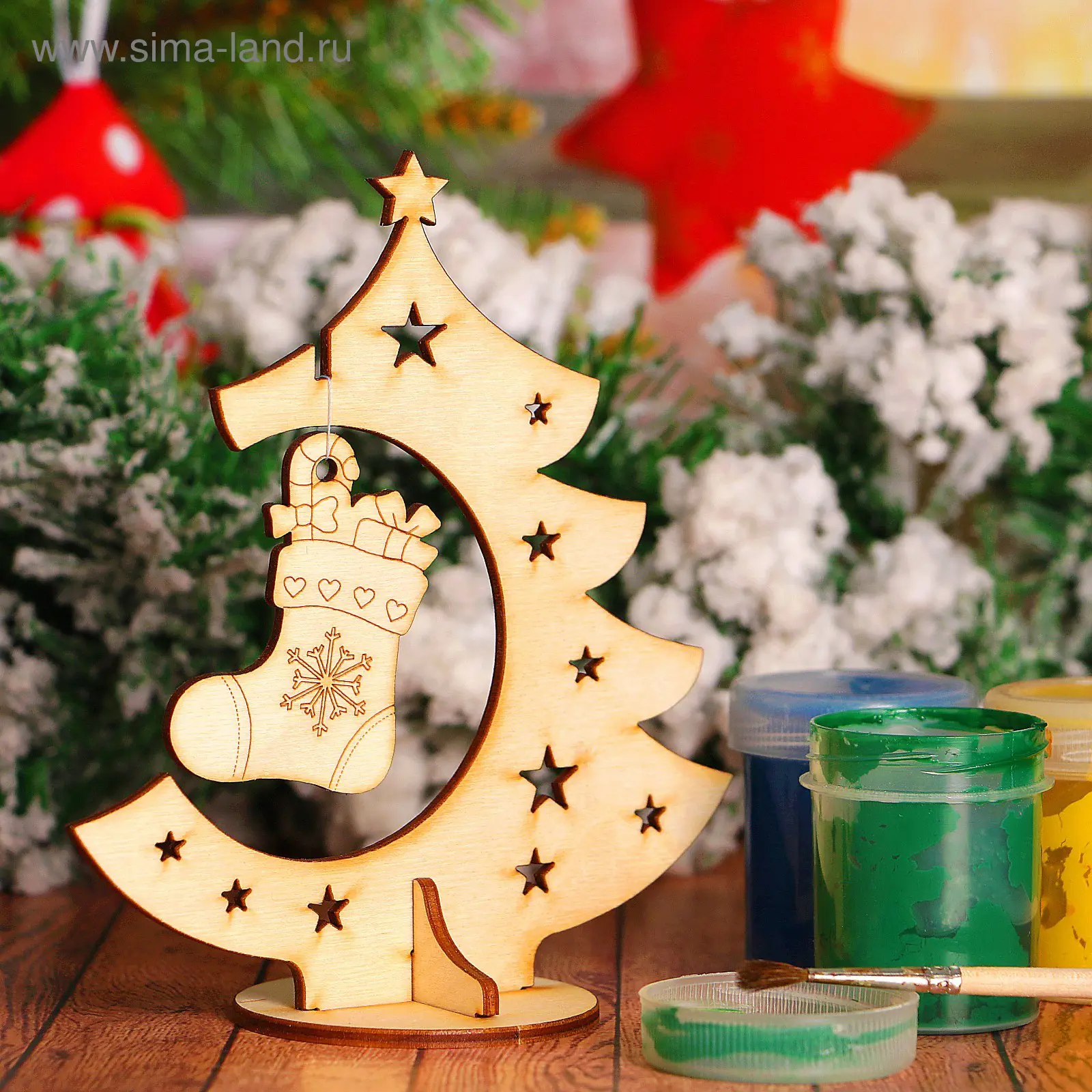 Изображение товара Заготовка для творчества Зимнее Волшебство Ёлка с новогодним носком