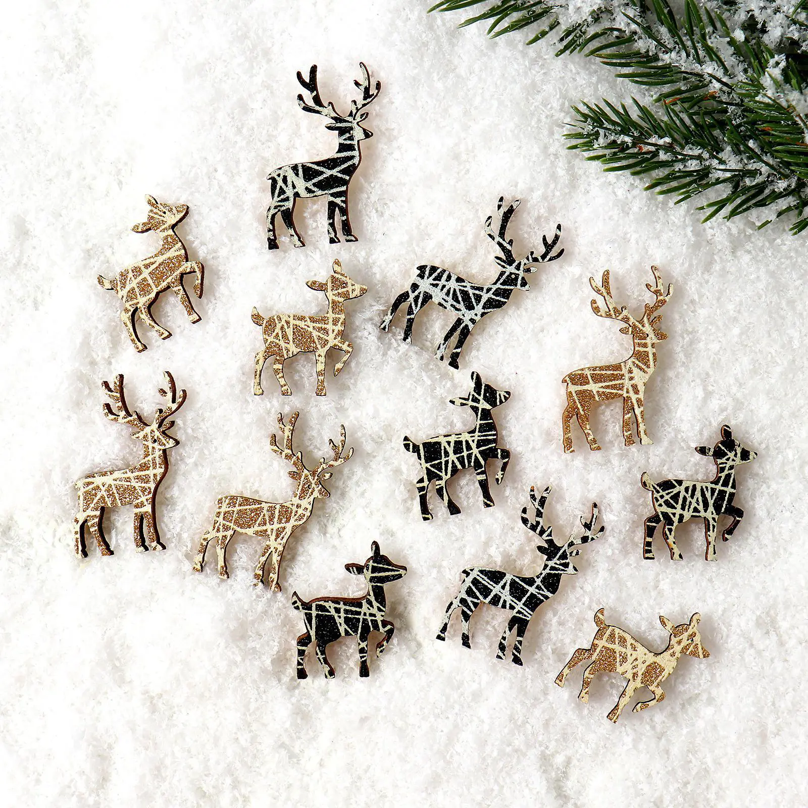 Изображение товара Новогодний декор Лесная Мастерская с подсветкой Олень 8x12.5 см 12 шт