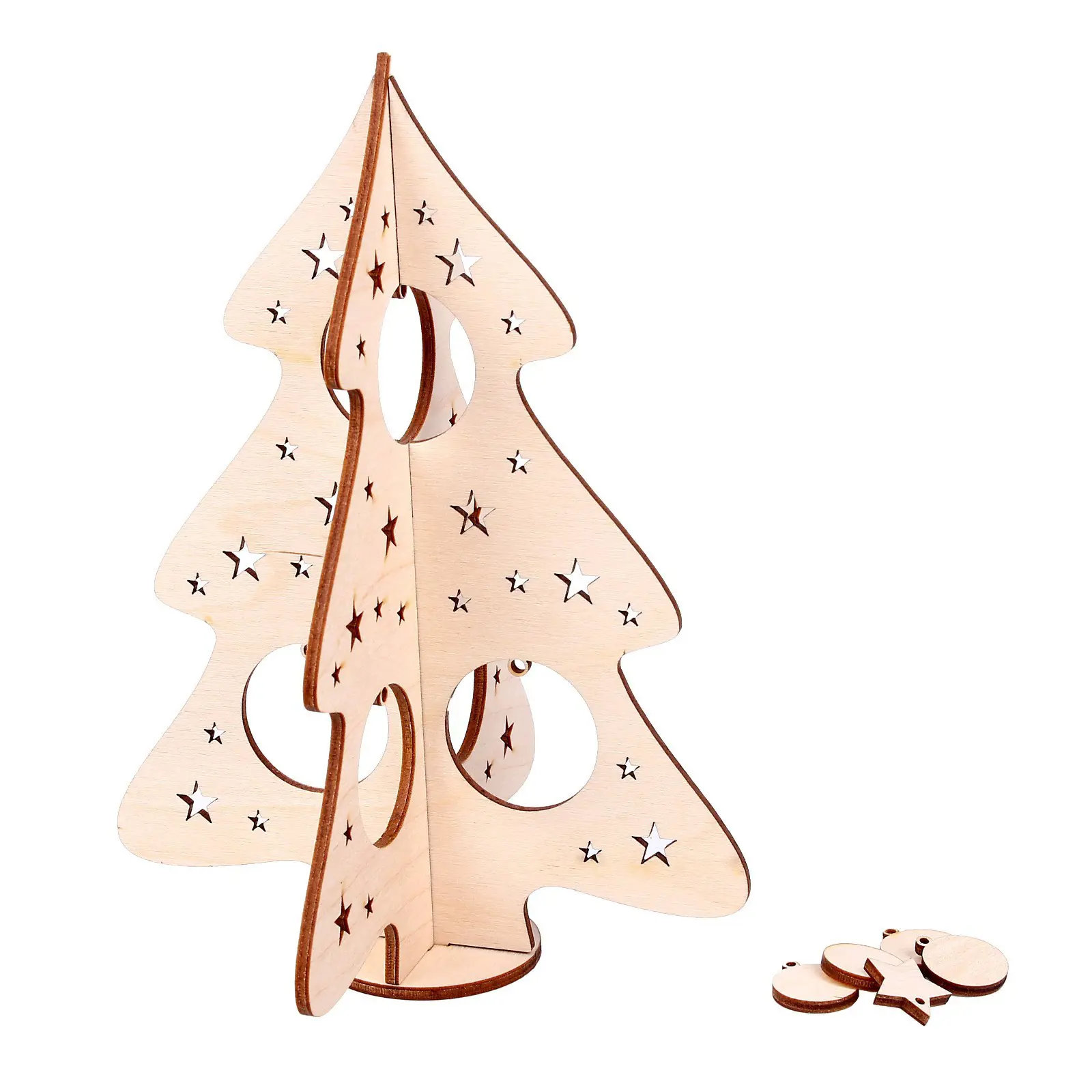 Изображение товара Модель из дерева WoodLand Toys Ёлка сборная №25 15x10 см