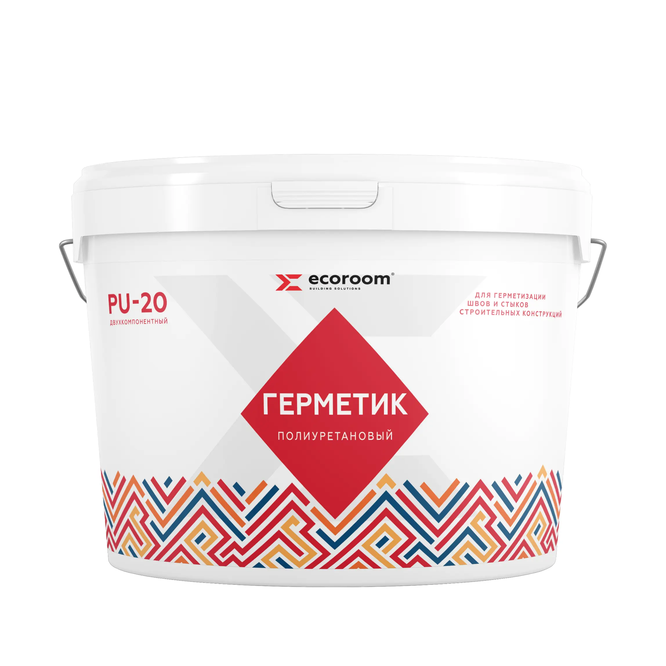 Изображение товара Полиуретановый герметик ECOROOM 2K PU-20 универсальный белый 12.5 кг