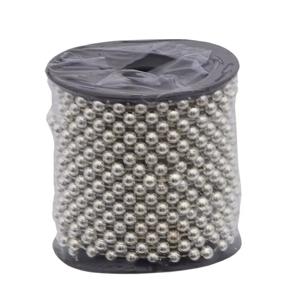 Изображение товара Бусы ПВХ 753595 100 см серый/серебристый