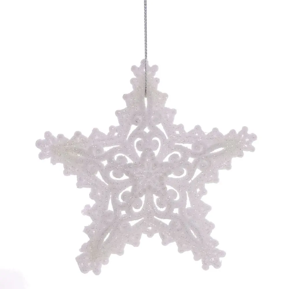 Изображение товара Елочная игрушка Звезда 754280 13 см х 1.5 см белый