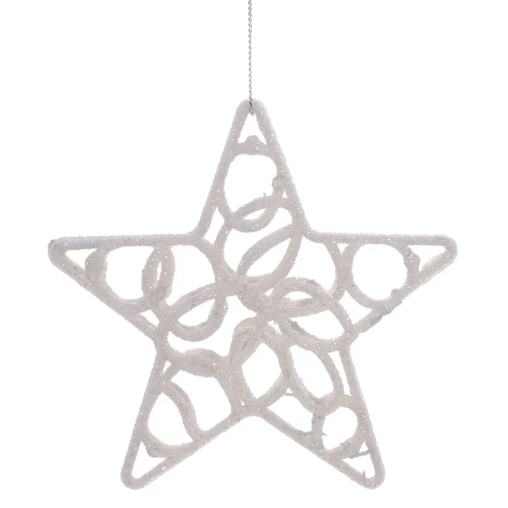 Изображение товара Елочная игрушка Звезда 754276 12.5 см х 3.5 см белый