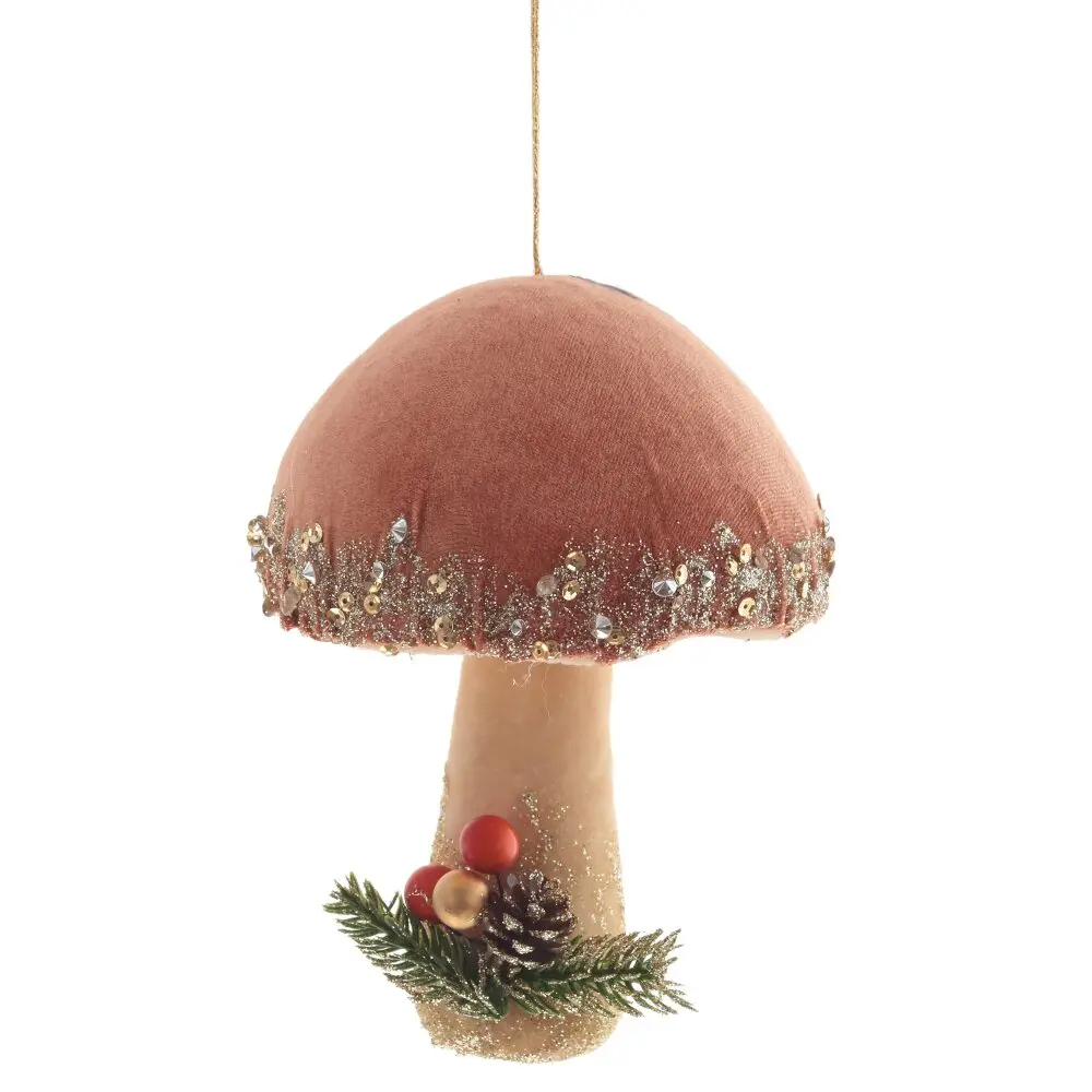 Изображение товара Елочная игрушка Гриб 791025 17 см х 12 см коричневый