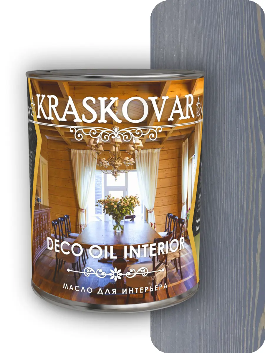 Изображение товара Масло для интерьера Kraskovar Deco Oil Interior Джинсовый 0.75 л