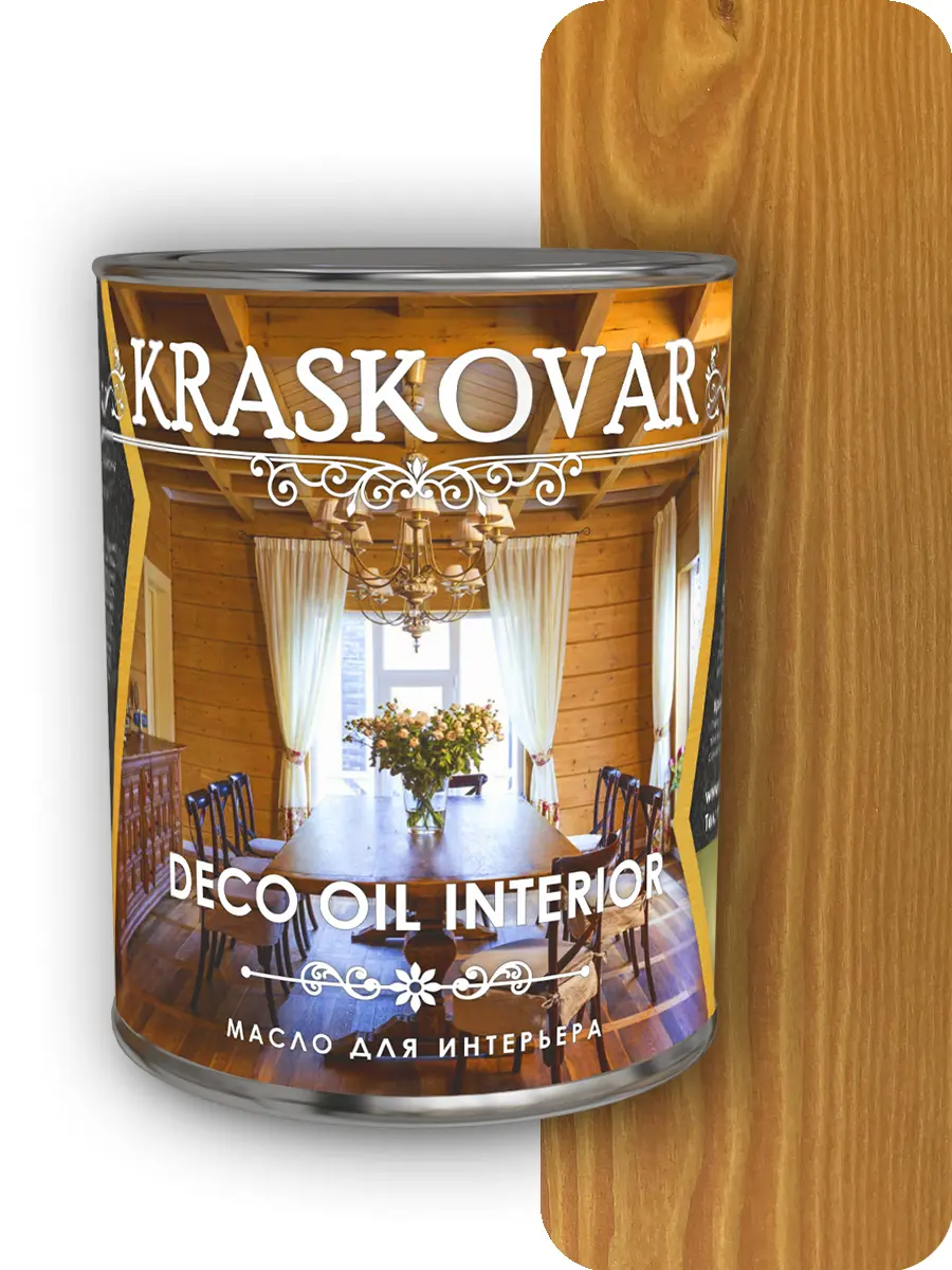 Изображение товара Масло для интерьера Kraskovar Deco Oil Осенний клен 0.75 л для деревянных поверхностей