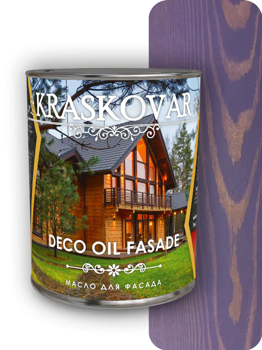 Изображение товара Масло для фасада Kraskovar Deco Oil Fasade лаванда 0.75л натуральное масло