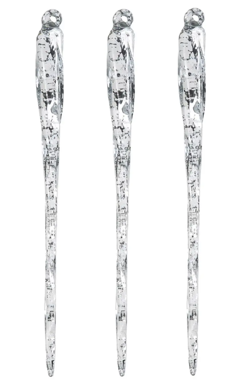 Изображение товара Набор Karlsbach 7920 из 3-х сосулек состаренное серебро 21 см