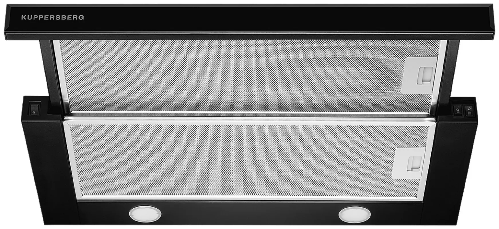 Изображение товара Встраиваемая вытяжка Kuppersberg SlimTurbo 60 GB 1500 м³/ч черный стильный дизайн