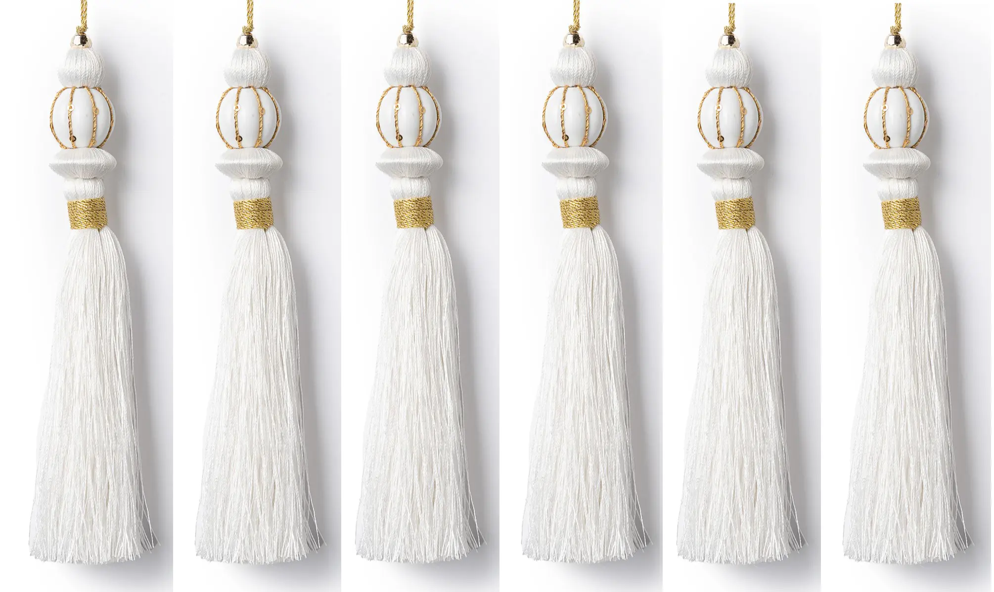 Изображение товара Набор Karlsbach 15183 из 6-ти белых кисточек с тыковкой 20 см