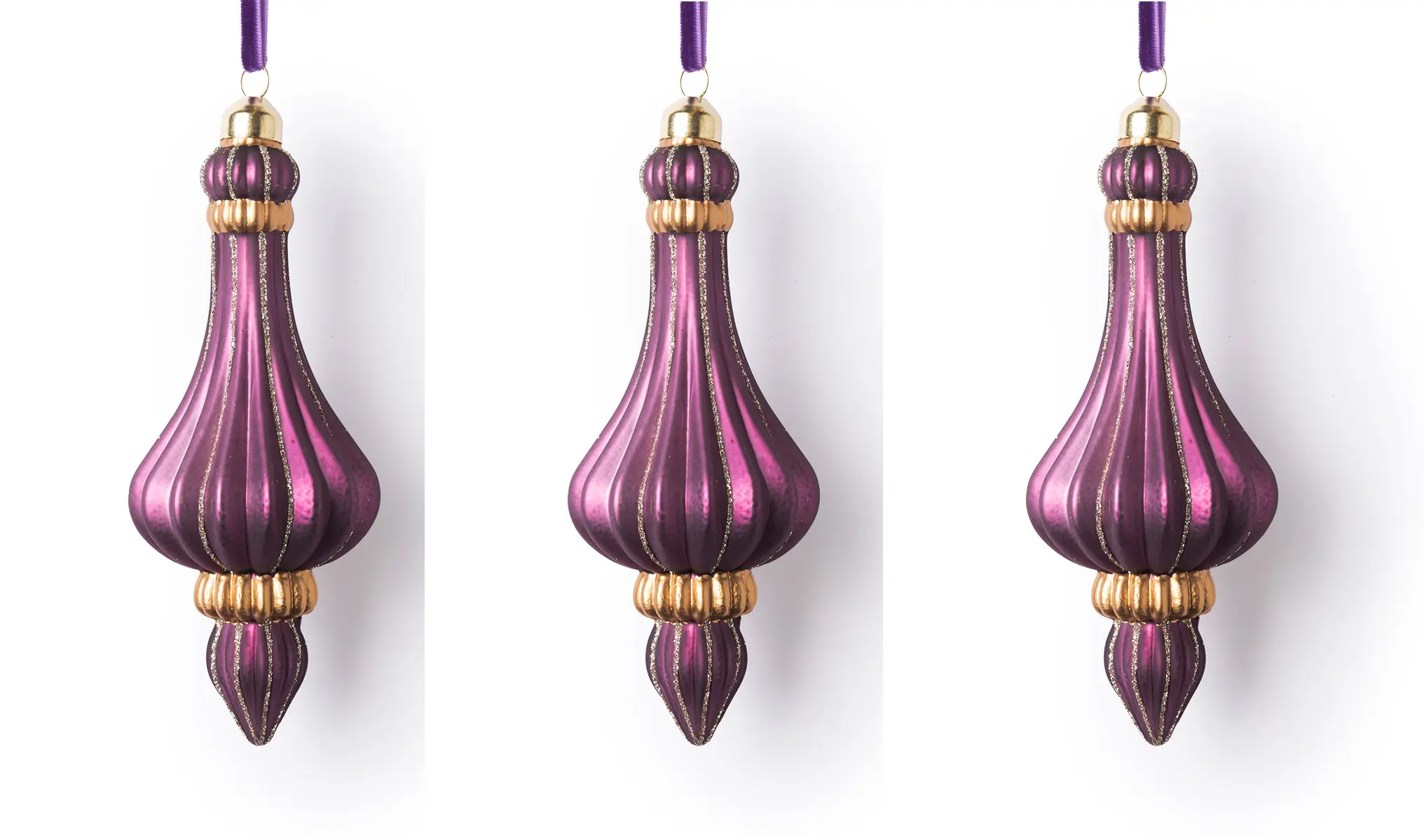 Изображение товара Набор Karlsbach 14469 из 3-х сиреневых подвесок 17 см