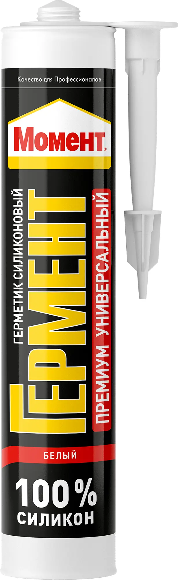 Изображение товара Герметик силиконовый универсальный Момент Гермент белый 280 мл для внутренних и наружных работ