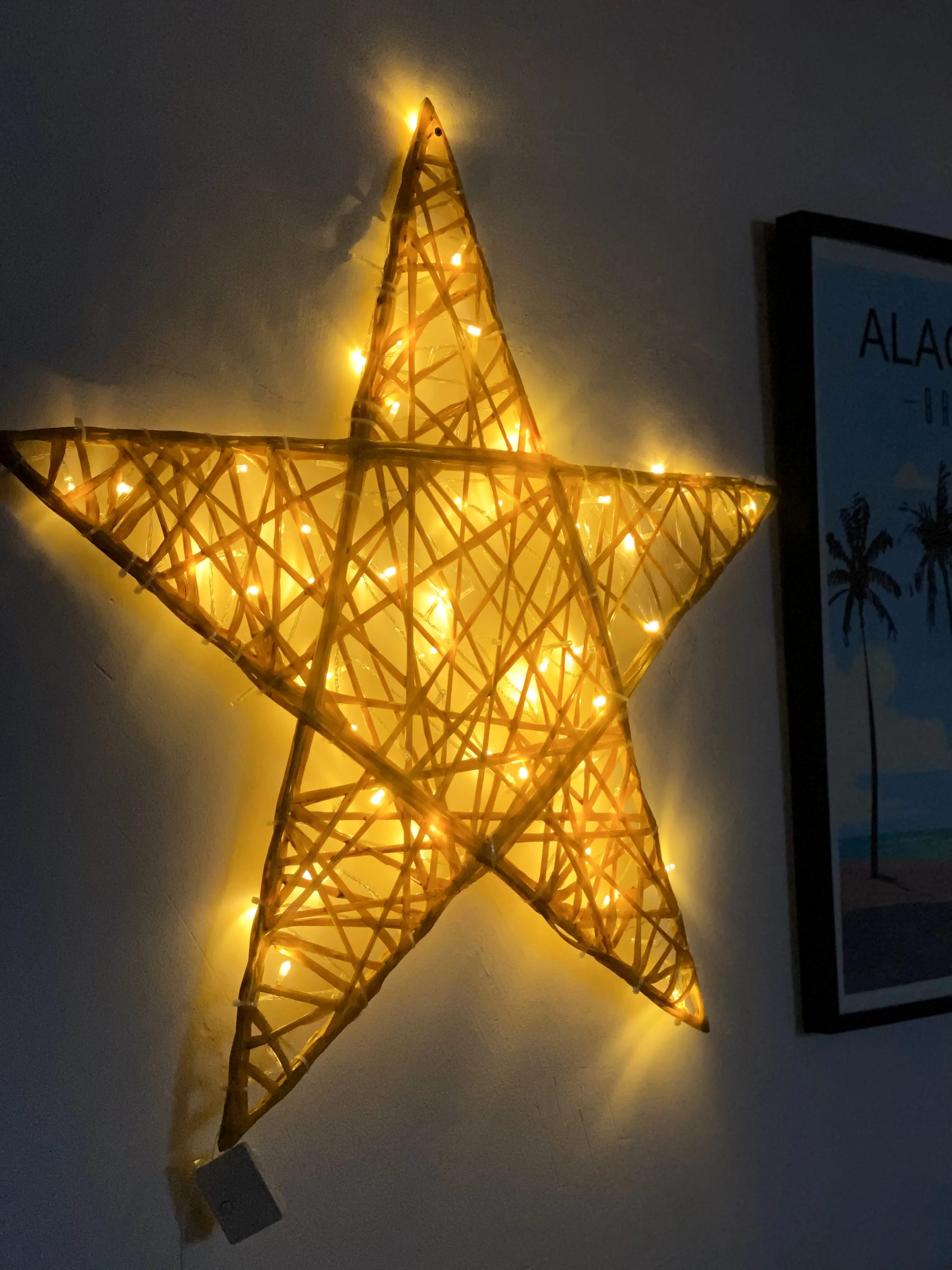 Изображение товара Электрическая светящиеся фигура Звезда 300 LED 200x200x5 см теплый белый свет