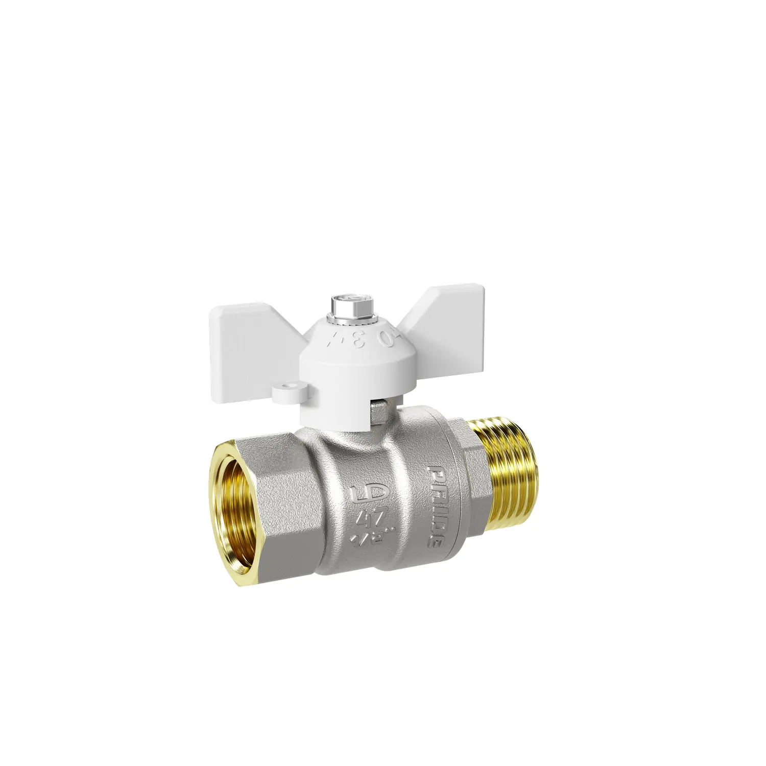 Изображение товара Кран шаровой Ld pride LD 47.302.15 W 1/2" внутренний/внутренний