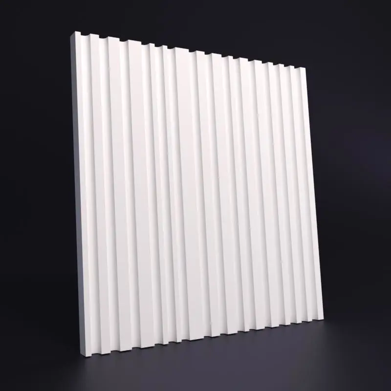 Изображение товара Стеновая гипсовая панель 3D Weissenberg Рейка тикс белый 500х500мм 0.25м² 1шт