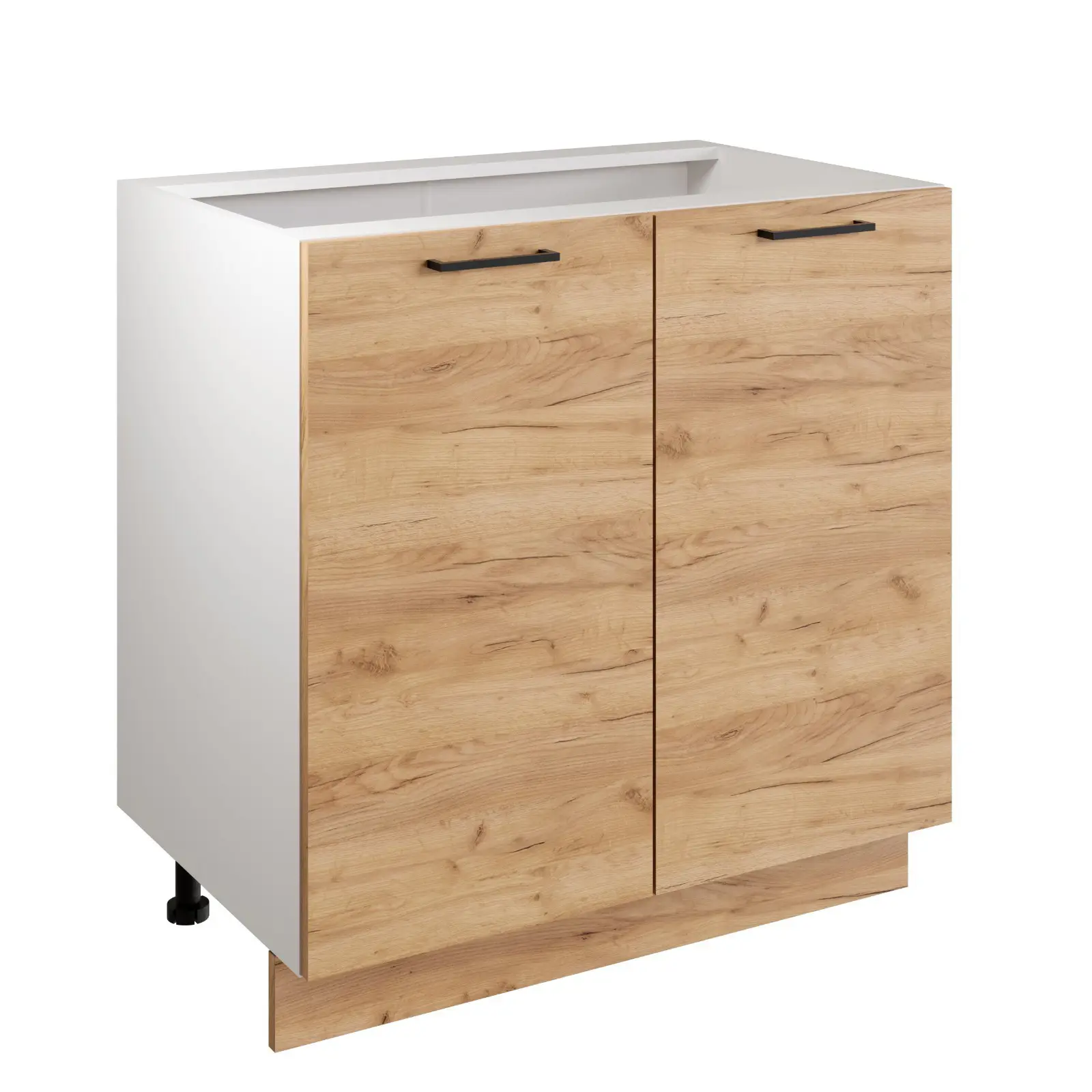 Изображение товара Напольный шкаф Клик мебель Simple 80x82x51 см ЛДСП цвет белый/дуб крафт золотой