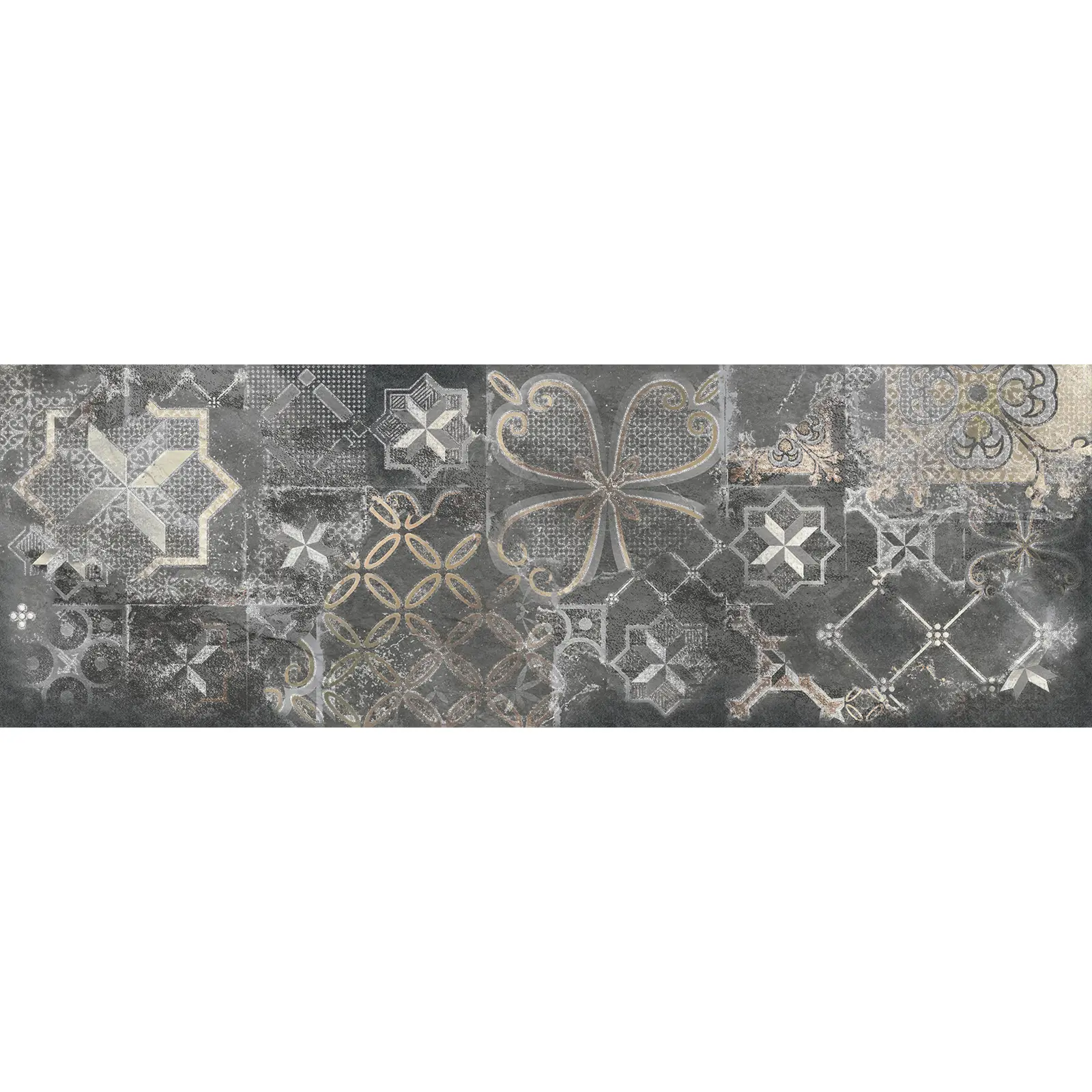 Изображение товара Плитка настенная Delacora Kreo WT15KRE07R 24x74см черно-бежевый стильная облицовка