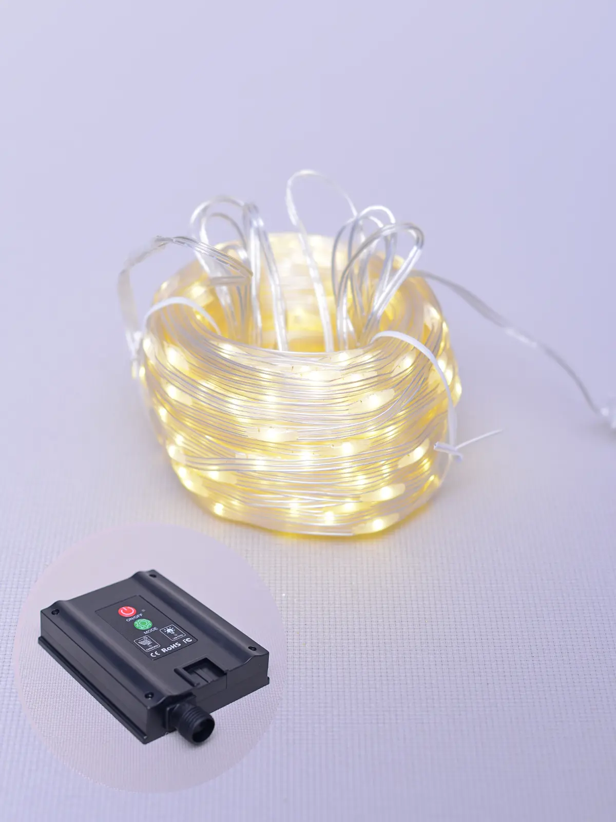 Изображение товара Электрогирлянда универсальная China dans hx-59 30 м 300 ламп теплый белый (желтый) 8 режимов работы