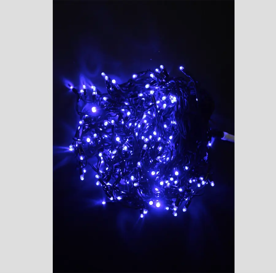 Изображение товара Электрогирлянда универсальная China dans dd1711b бахрома 5x5 м 250 ламп синий 1 режим работы