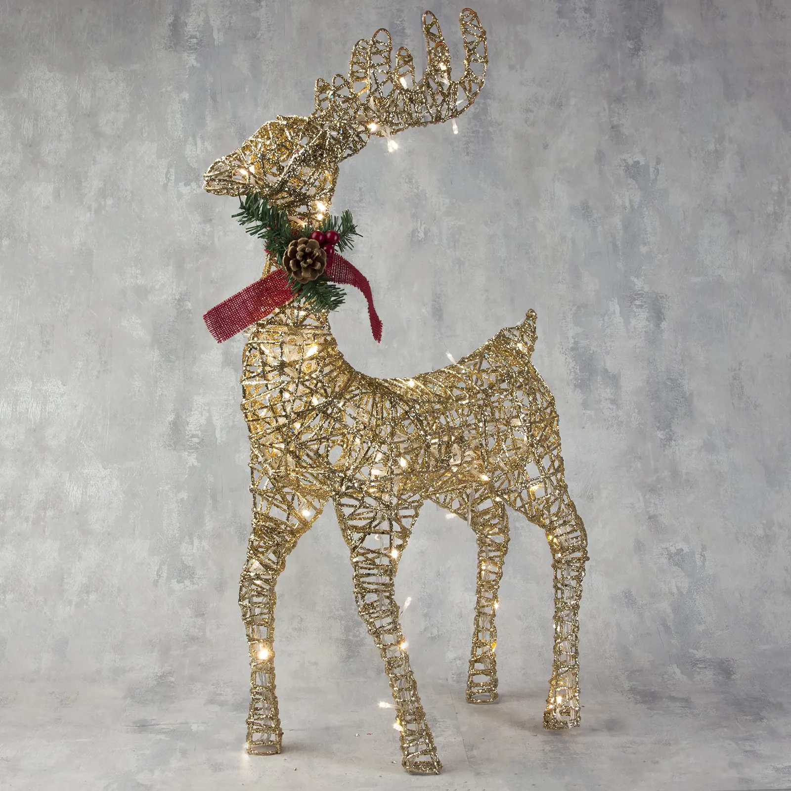 Изображение товара Светящаяся фигура Олень Luazon lighting 50x85x18 см, 80 LED, теплый белый