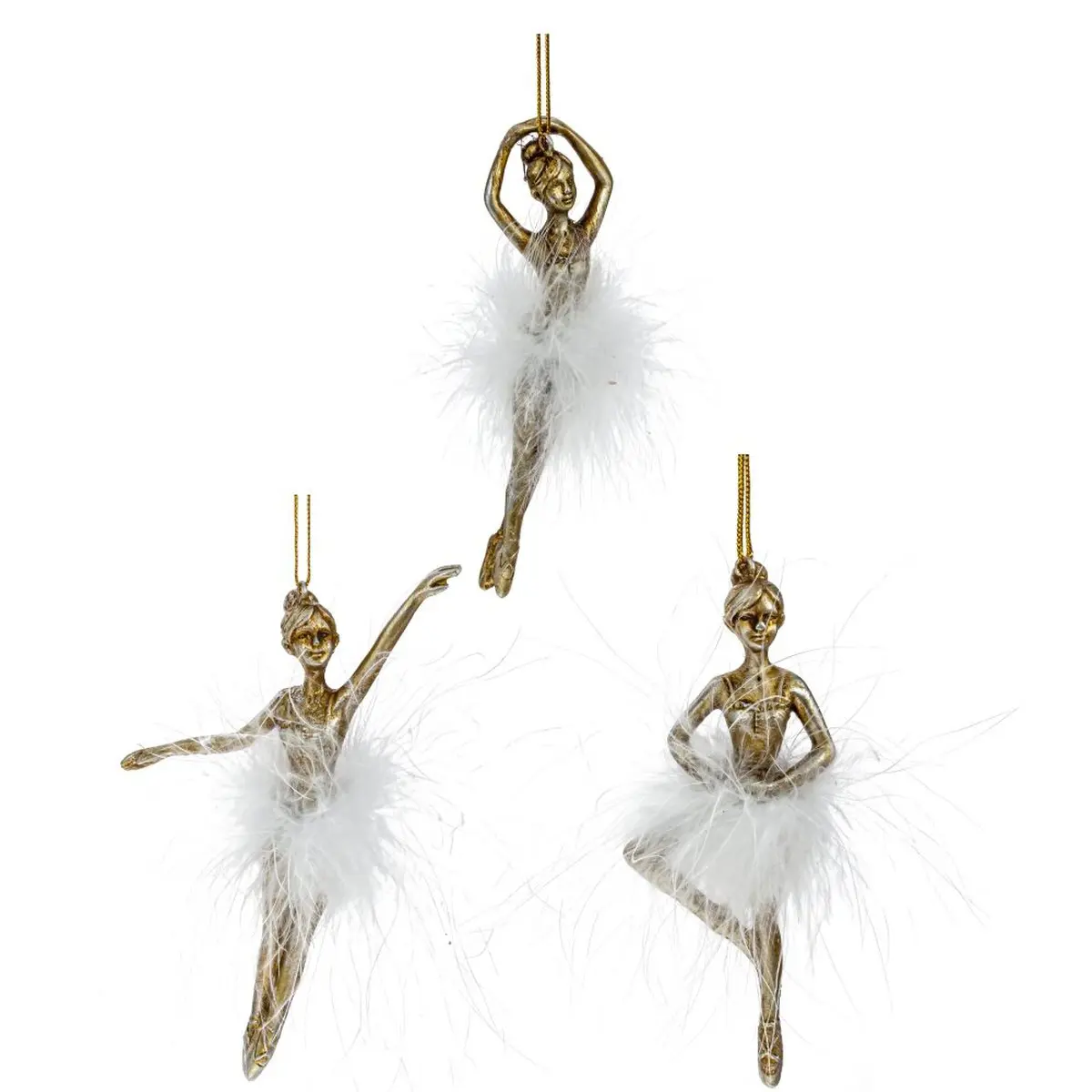 Изображение товара Елочная игрушка Remeco Collection Балерина 791873 12x2x4 см в ассортименте цвет белый