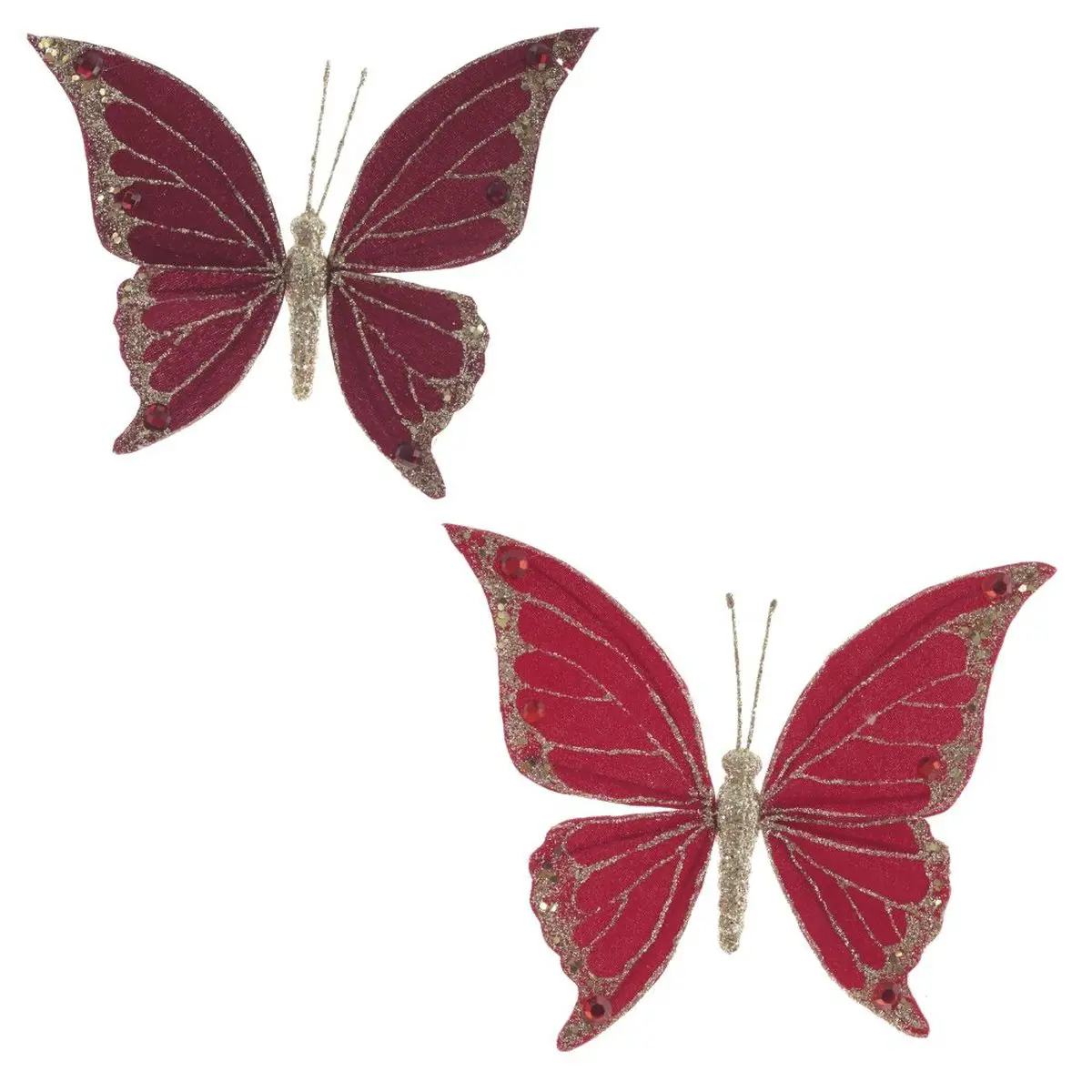 Изображение товара Елочная игрушка Remeco Collection Бабочка 791104 2x18x15 см в ассортименте цвет красный