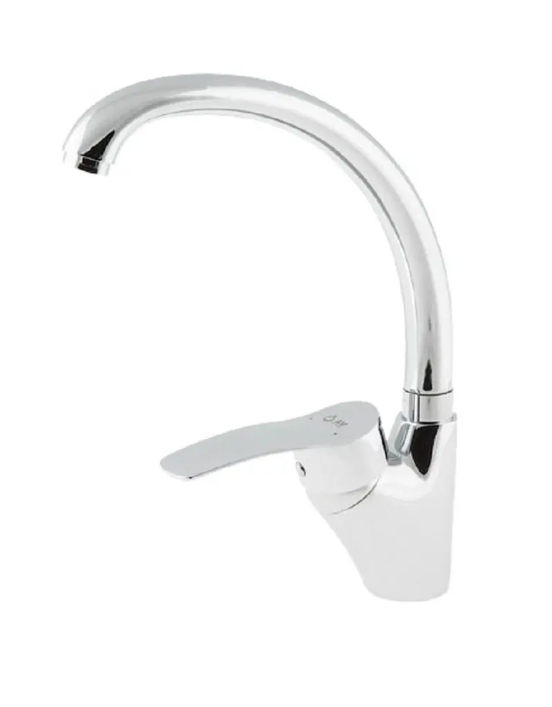 Изображение товара Смеситель для кухни однорычажный Av engineering AVQUN4-B088 излив 24.5 см цвет черный