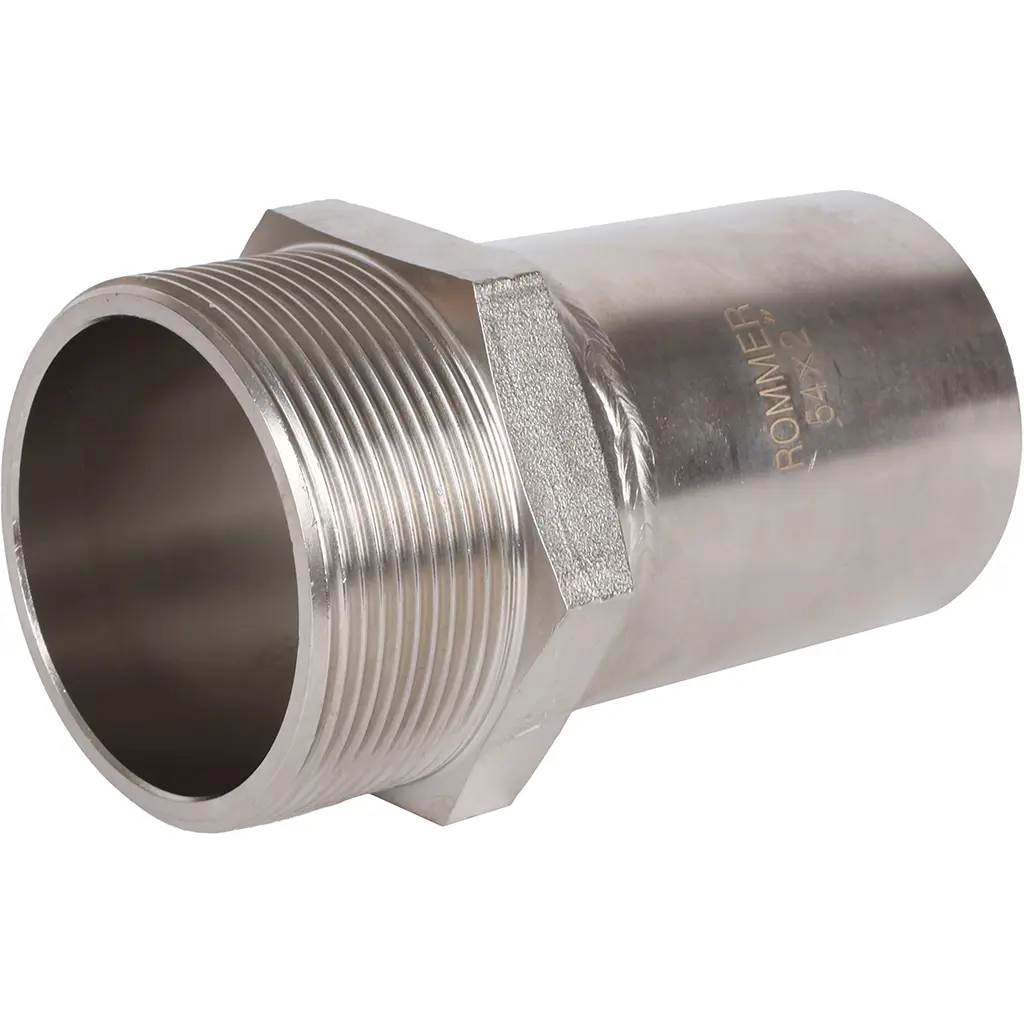 Изображение товара Муфта переходная Rommer 2"x54 мм НПр-НР нержавеющая сталь