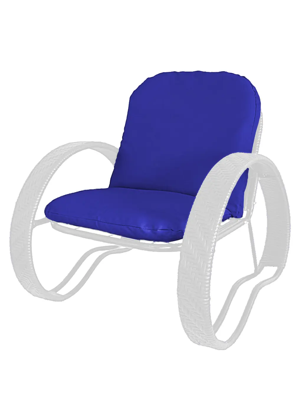 Изображение товара Кресло садовое M-group 12370110 Фасоль 71 см x 75 см x 62.5 см искусственный ротанг белый