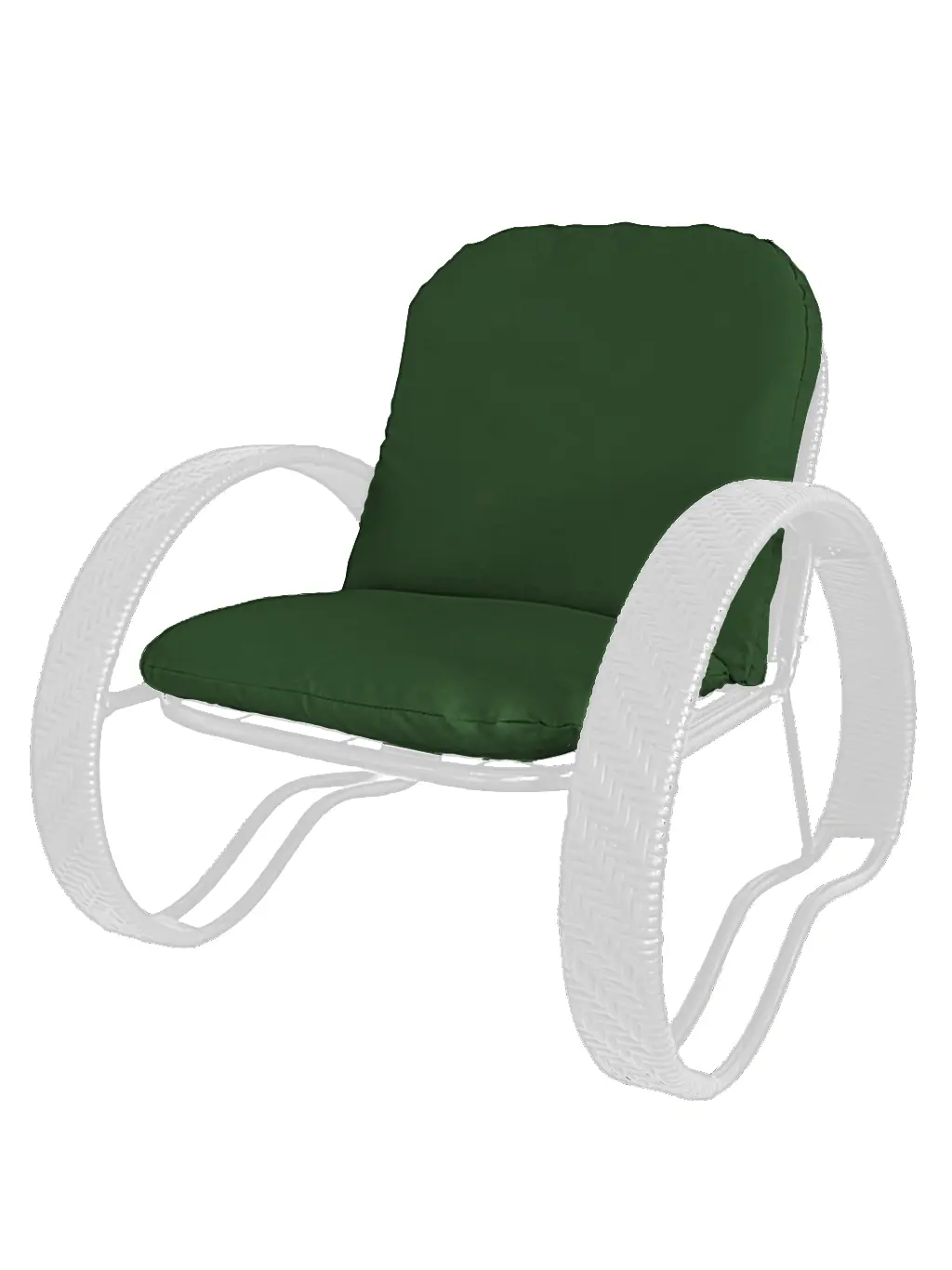 Изображение товара Кресло садовое M-group 12370104 Фасоль 71 см x 75 см x 62.5 см искусственный ротанг белый