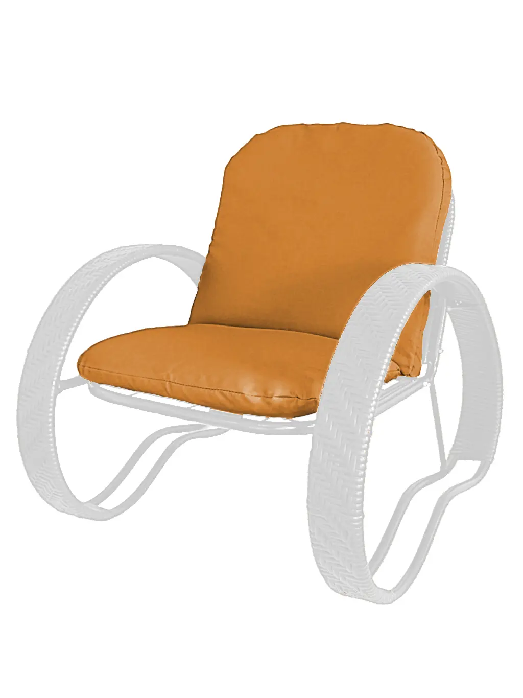 Изображение товара Кресло садовое M-group 12370107 Фасоль 71 см x 75 см x 62.5 см искусственный ротанг белый