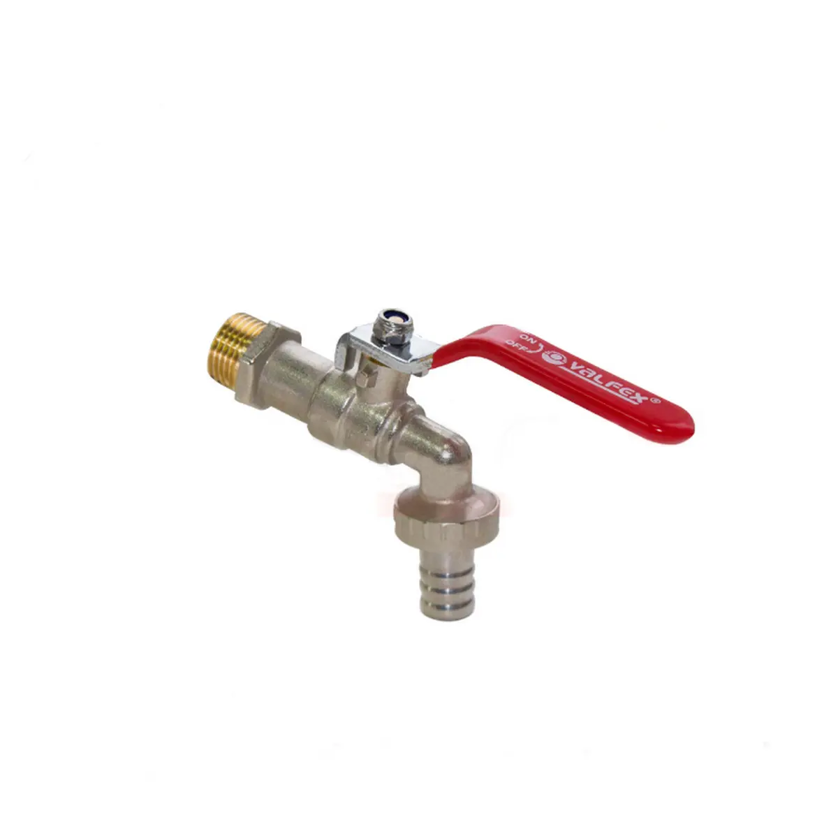 Изображение товара Кран шаровой Valfex 1/2" наружная резьба со штуцером рычаг